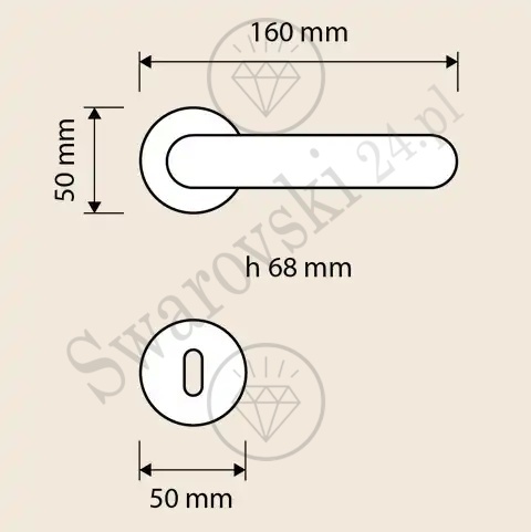 Klamka Havana Mesh - wymiar